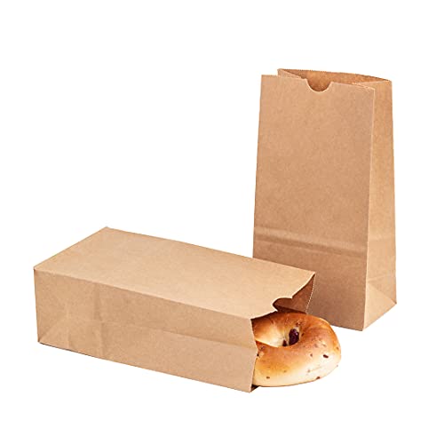 Bag Tek 4 LB Disposable Lunch Bags 100 Sturdy Take Out Bags (100 Count)