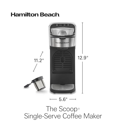 The Scoop Single Serve Coffee Maker & Fast Grounds Brewer for 8
