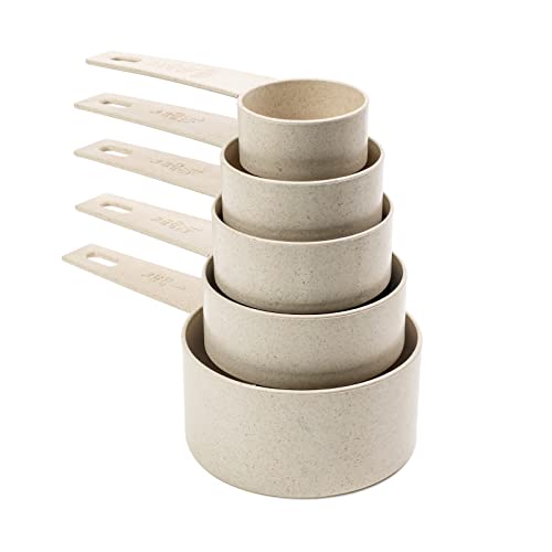 Cream Wheat Straw 10PC Measuring Cups Spoons Set