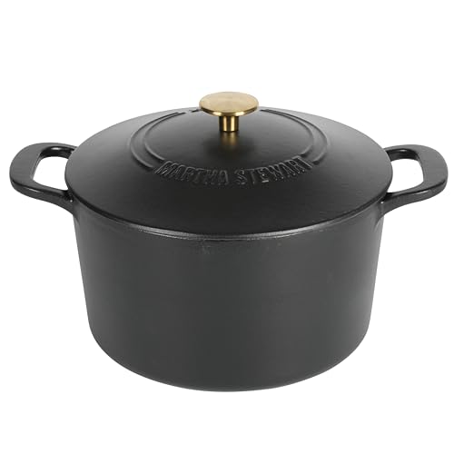 Gatwick 7 Quart Enamel Cast Iron Dutch Oven Pot with Lid
