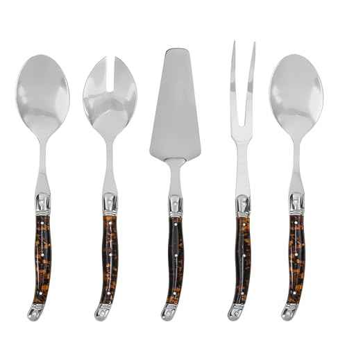 5 Piece Laguiole Tortoise Shell Hostess Set (5 Count)