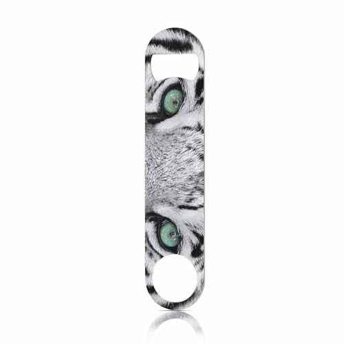 White Tiger Stainless Steel Bottle Opener Close