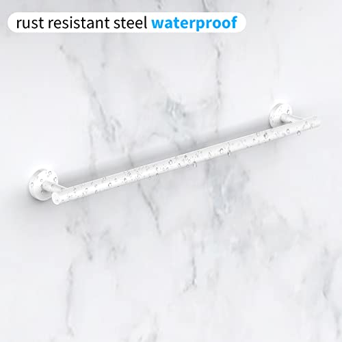 2 Pieces White Bathroom Towel Bar