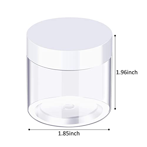 6 Pack 5 OZ Plastic Jars Containers with Lids (6 Count)