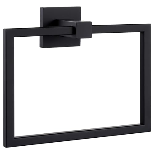 Matte Black Square Towel Holder for Bathroom