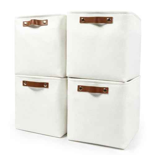 Collapsible Fabric Storage Cubes 11x11 Cube Storage Bins (4 Count)