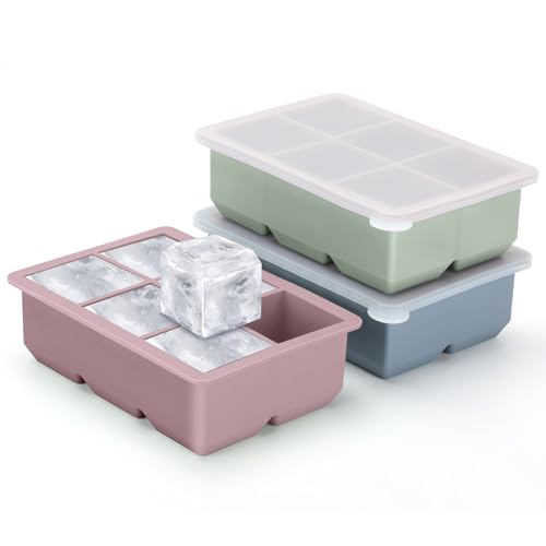 Silicone Ice Cube Trays 3 Pack (3 Count)