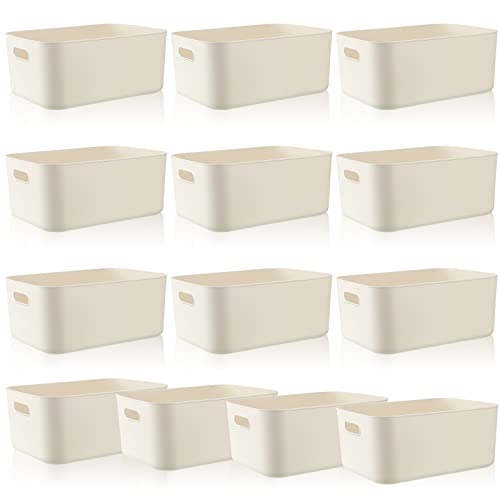 White Plastic Storage Bins (10 Count)