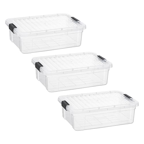 7.4 Quart Clear Plastic Storage Bin with Lid (3 Count)