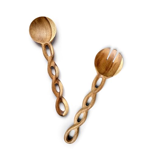 13 Inch Acacia Wood Salad Servers