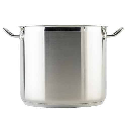 Silver 20 qt Stainless Steel Stock Pot with Cover
