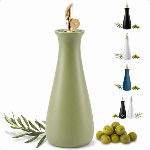 Ceramic Olive Oil Dispenser with Self