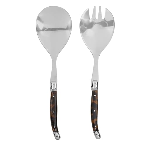 Laguiole Connoisseur Tortoise Shell Salad Servers Set