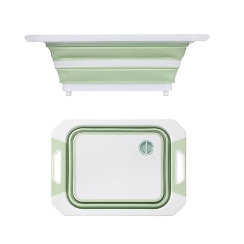 Camping Collapsible Cutting Board Dish Basin BBQ Prep Tub Camp Sink Dish Washing Station Multifunctional Storage Basket