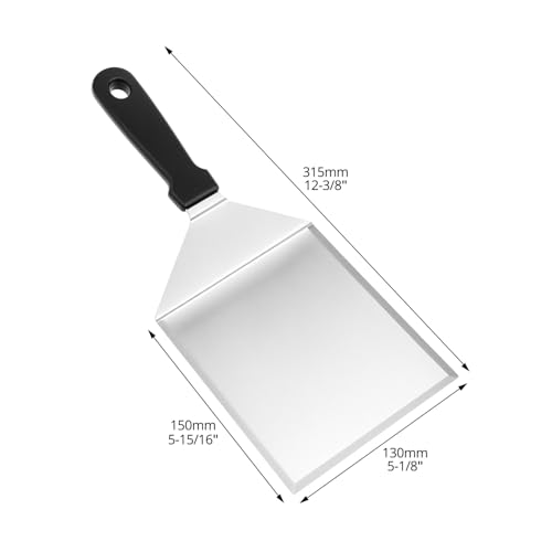 Stainless Steel Large Grill Spatula with Reinforced Heat