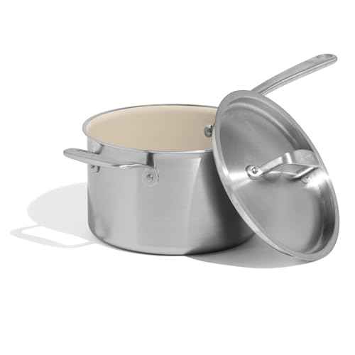 Cookware 4 QT CeramiClad Non Stick Saucepan with Lid