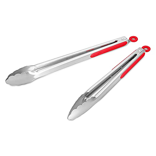 304 Stainless Steel Kitchen Cooking Tongs (2 Count)