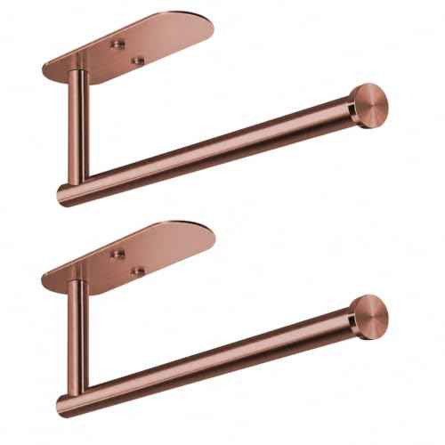 Adhesive Paper Towel Holder Under Cabinet Wall Mount for Kitchen Paper Towel (2 Count)