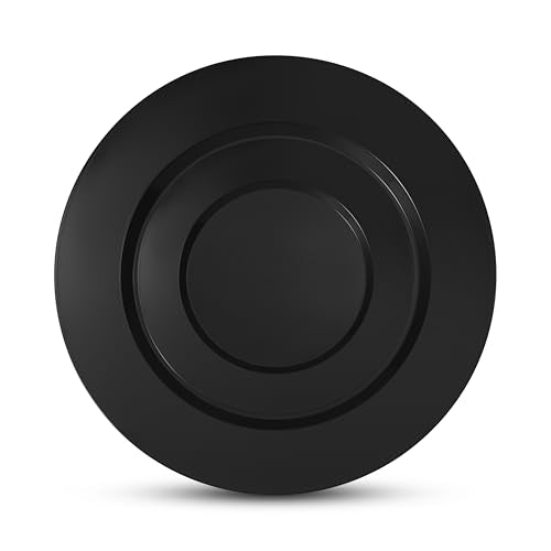 100 Elegant Black Plastic Plates Set (100 Count)