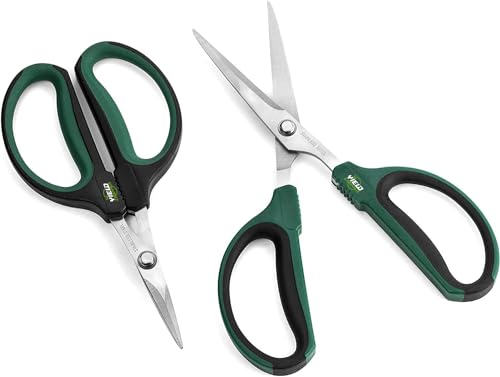 Hydroponic 2 Pack Bonsai Scissors and Plant Trimming Shears Set