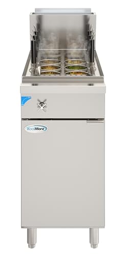 6 Basket 11 Gallon Commercial Natural Gas Pasta Cooker with 70