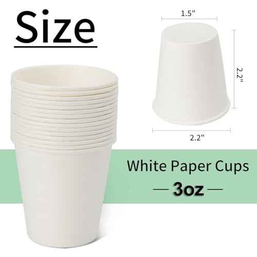 3000 Pack 3 oz Bathroom Paper Cups for Mouthwash (3000 Count)