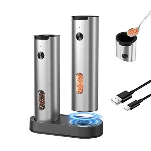 Electric Salt and Pepper Grinder Set