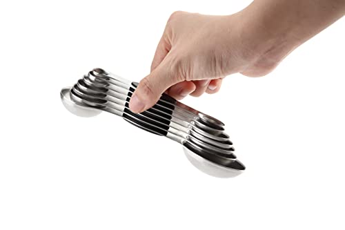 Stainless Steel 8 Magnetic Measuring Spoons Set (8 Count)