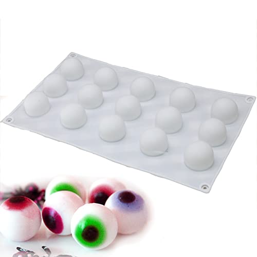 3D Ice Ball Eyeball Chocolate Bath Bomb Round Soap Candy 1inch Maker Mold Silicone