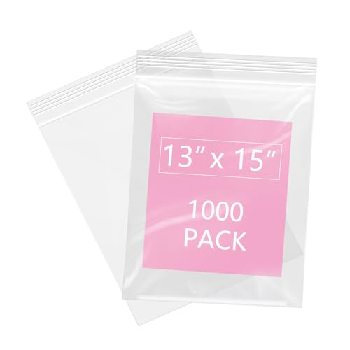 1000 Pcs 13" x 15" Zip Bags (1000 Count)