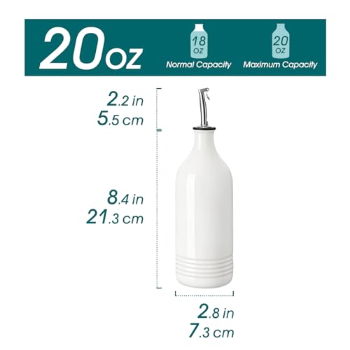 20 Oz Ceramic Olive Oil Dispenser Bottle (20 Count)