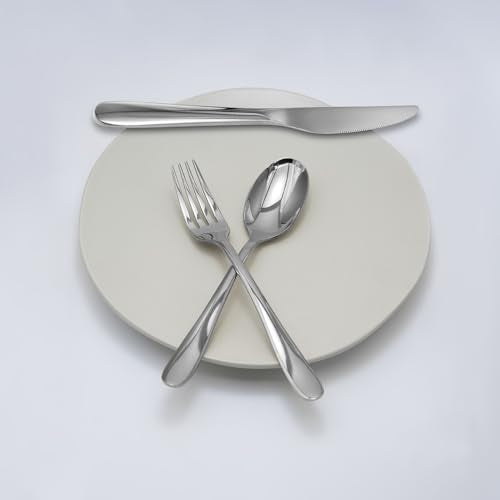 Stainless Steel 18PCS Dinner Set combo with 6 Dinner Knives (18 Count)