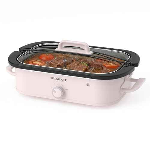 4 Quart Slow Cooker with Casserole Manual Warm Setting