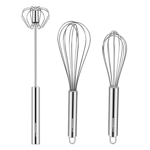 Stainless Steel Whisk Set 8" 10" + 12" Semi