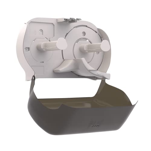 Twin Jumbo Toilet Paper Roll Dispenser Smoke T22