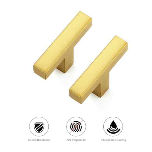 Gold Cabinet Handles Solid Cabinet Pulls (5 Count)