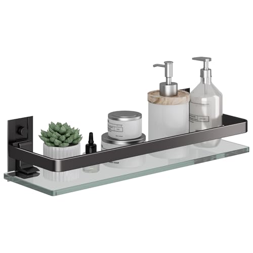 Clear Tempered Glass Wall Shelf