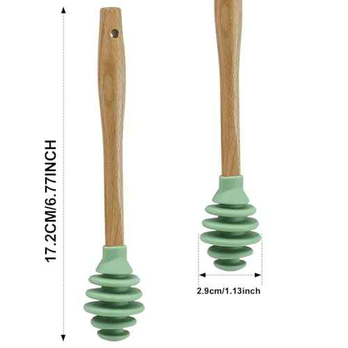 3 Pack Silicone Honey Dipper Sticks