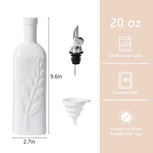 20 Oz Olive Oil Dispenser Bottle with Spout