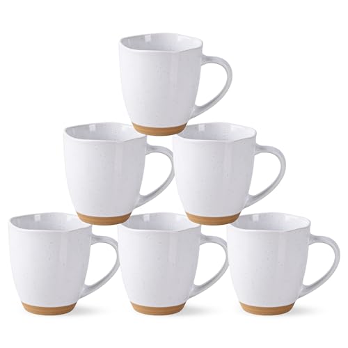 12oz Ceramic Coffee Mugs set of 6 (6 Count)