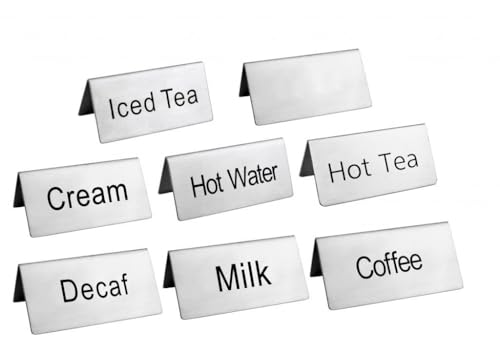 Stainless Steel Table Tent Sign Combo (8 Count)