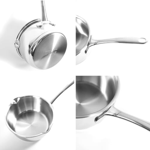 IMEEA 0.75QT Small Saucepan with Pour Spouts 18