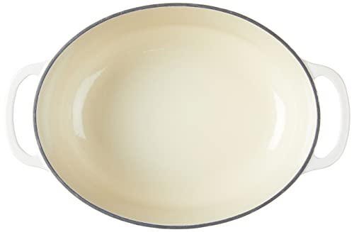 Enameled Cast Iron Oval Dutch Oven with Lid