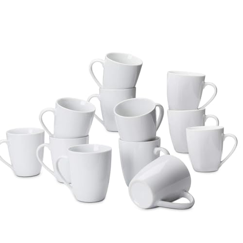 Porcelain Heat Resistant Coffee Mugs (12 Count)