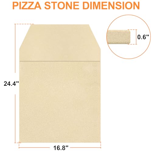 7.7" Thick Cordierite Pizza Stone Baking Board for Ooni Karu 16 Pizza Oven (2 Count)