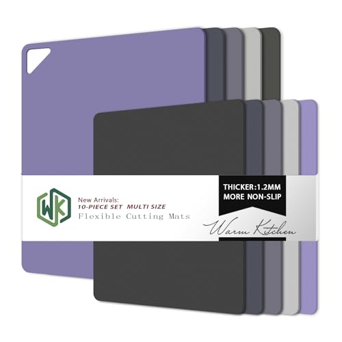 Plastic Flexible Cutting Boards for Kitchen (10 Count)