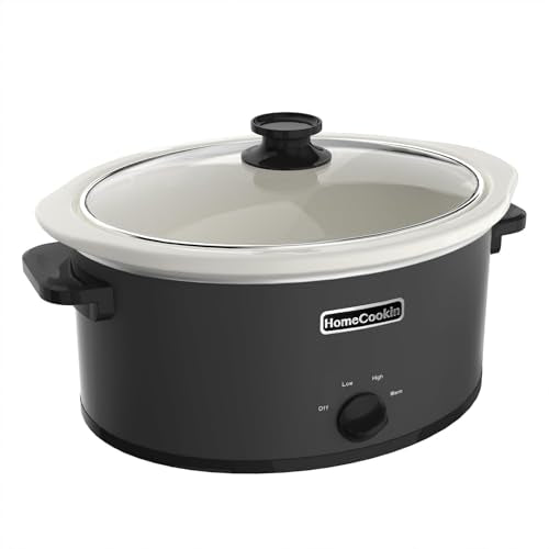 6 Quart Slow Cooker Oval Manual Pot Food Warmer with 3 Cooking Settings