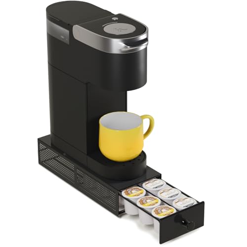 K Cup Organization Storage Drawer Maker K Cup Holder Coffee Pod Organizer Stand Tray Counter Rack Countertop Maker Stand Capsules Compatible with Keurig Accessories Holds 12 Pods