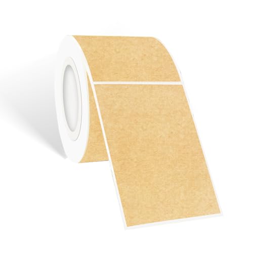 Kraft Paper Rectangle Removable Moving Labels