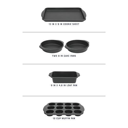 Teston 5 Piece Carbon Steel Baking Pans Bakeware Set w